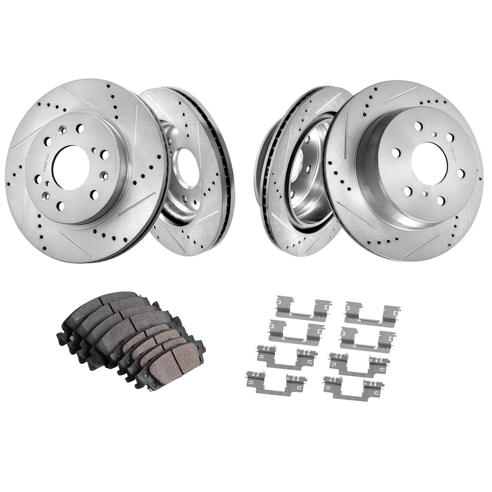 Front Rear Brake Kit for 2014-2018 Chevy Silverado GMC Sierra 1500