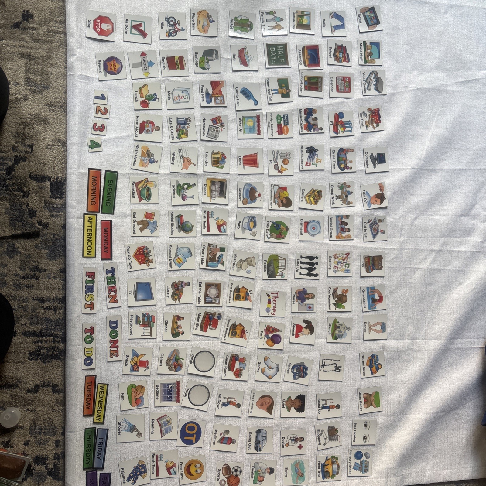 Autism Magnet schedule 132 Piece Set