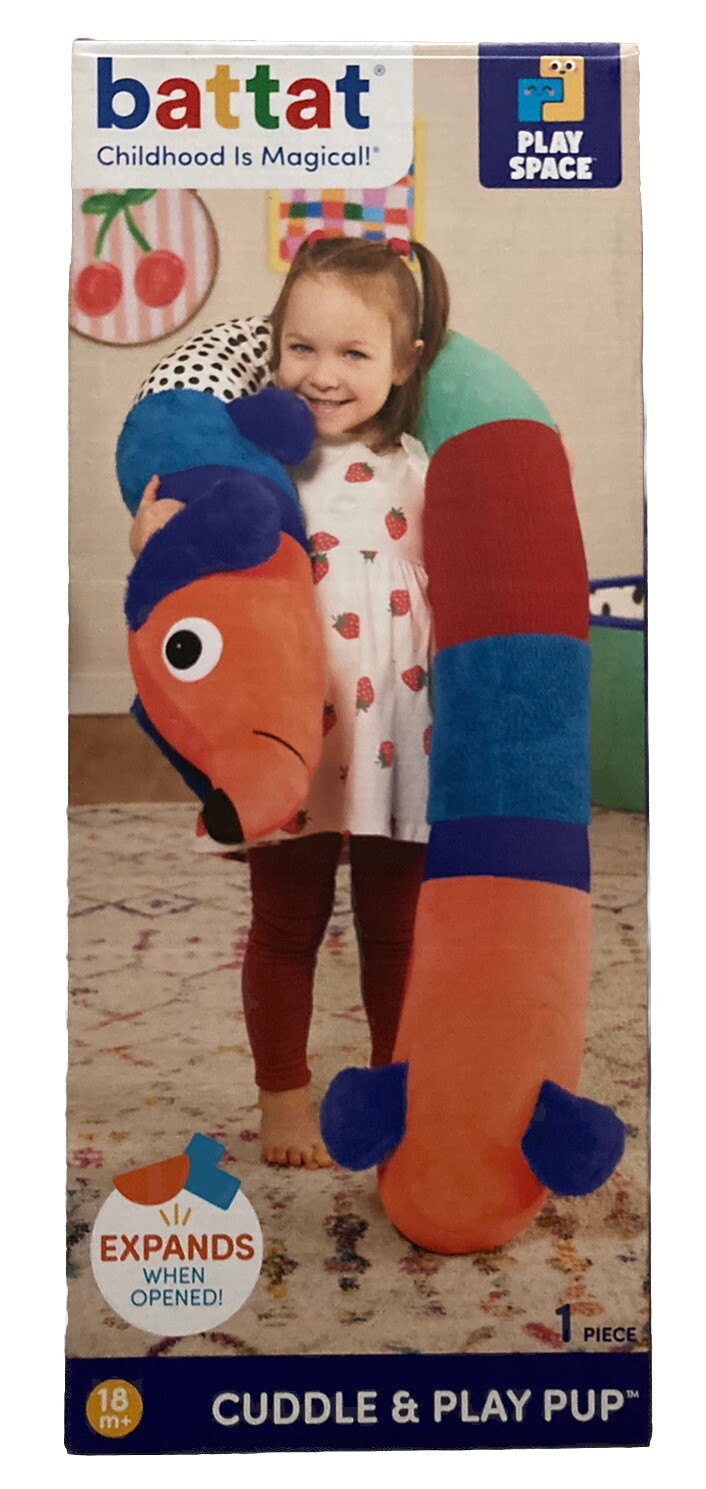 Battat Cuddle & Play Pup 6-FootLong Plush Puppy, Toddler and Preschool Toys 18m+