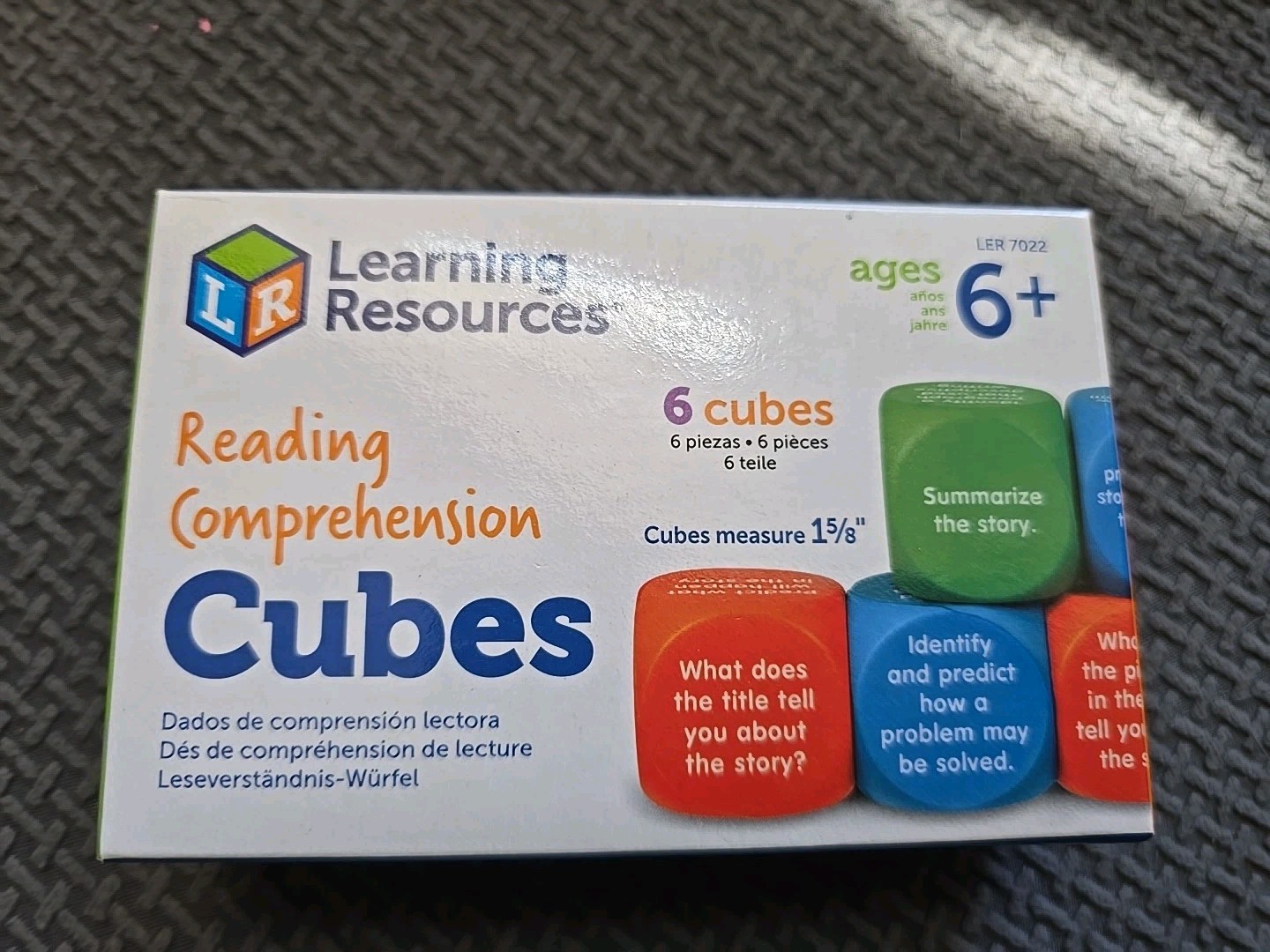 Learning Resources Reading Comprehension Cubes, 6/Set (LER7022) Ages 6+
