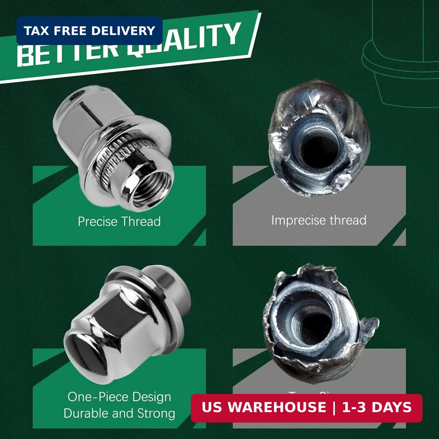M12x1.5 Lug Nuts,One-Piece Wheel Nuts for Toyota Corolla/Prius/Sienna,Lexus RX35