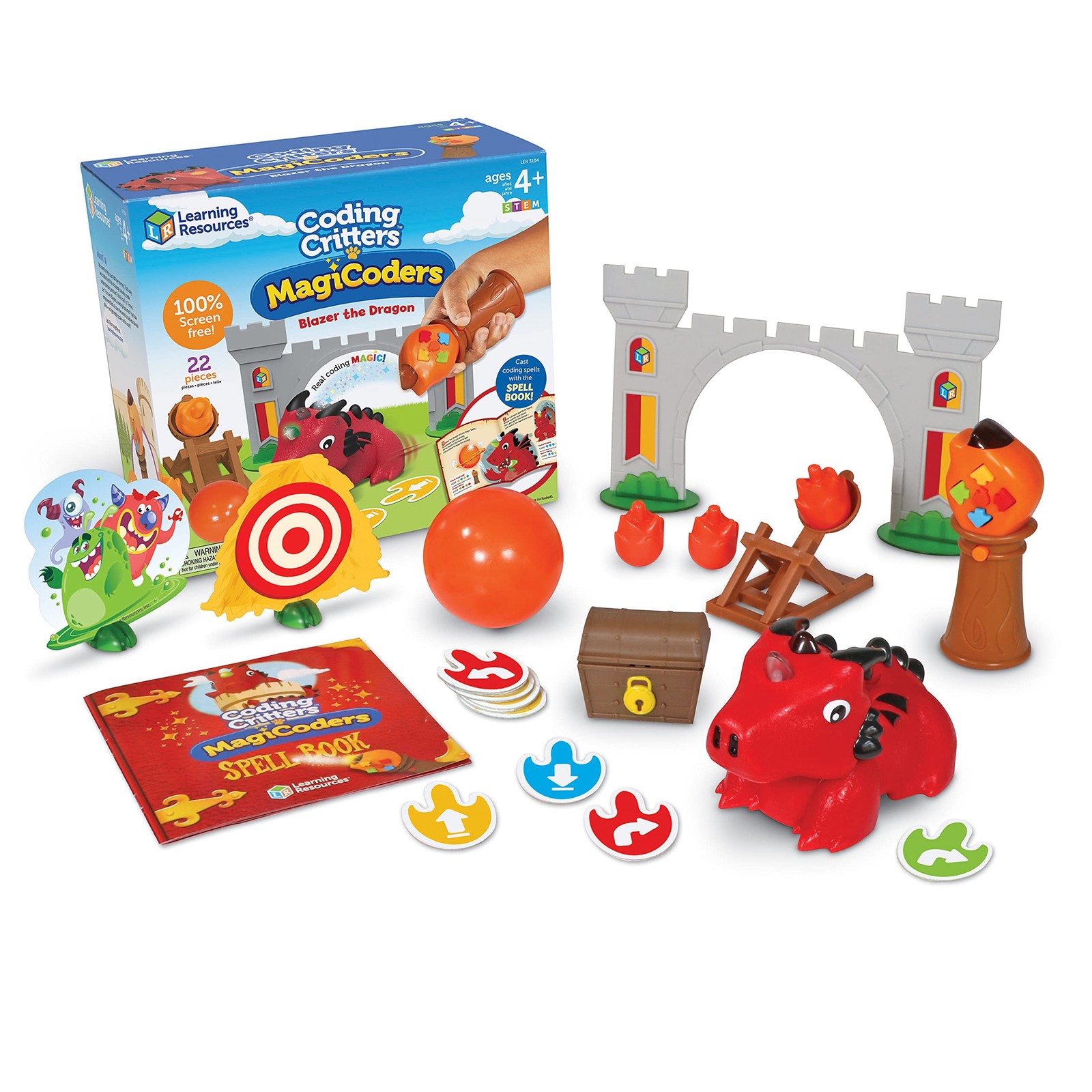 Blazer The Dragon Preschool Coding Toy With Magic Wand Screen Free Learning Fun