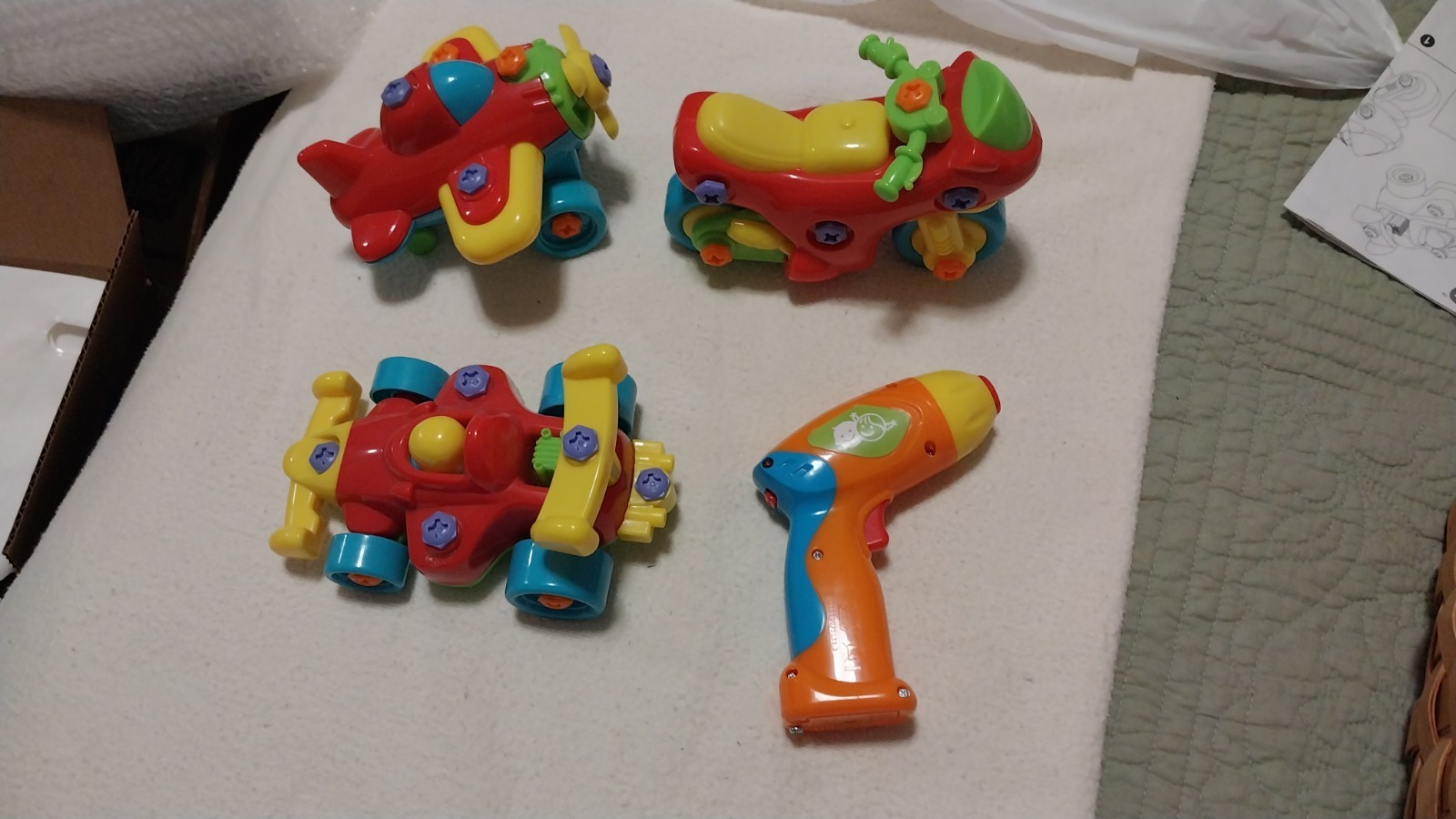 Create & Design Lakeshore Drill Kit + Play Go Set of Vehicles- parts for both