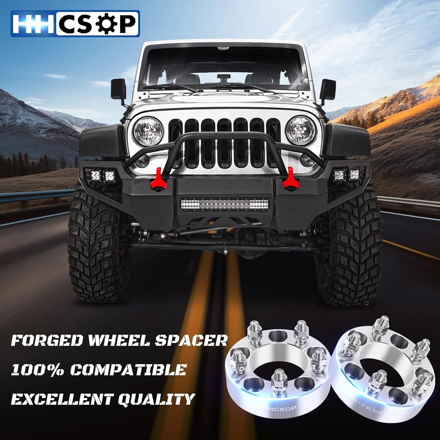 HHCSOP 5×4.5 Wheel Spacers 1.5 inch, Compatible with Ford Mustang Ranger