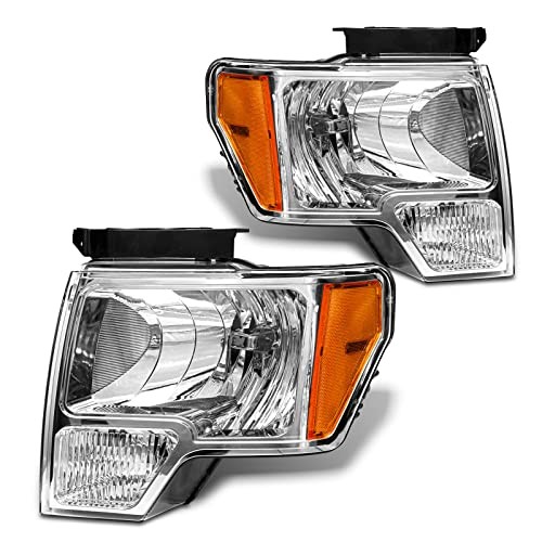 Headlight Assembly Ford F150 2009-2014 Chrome Pair