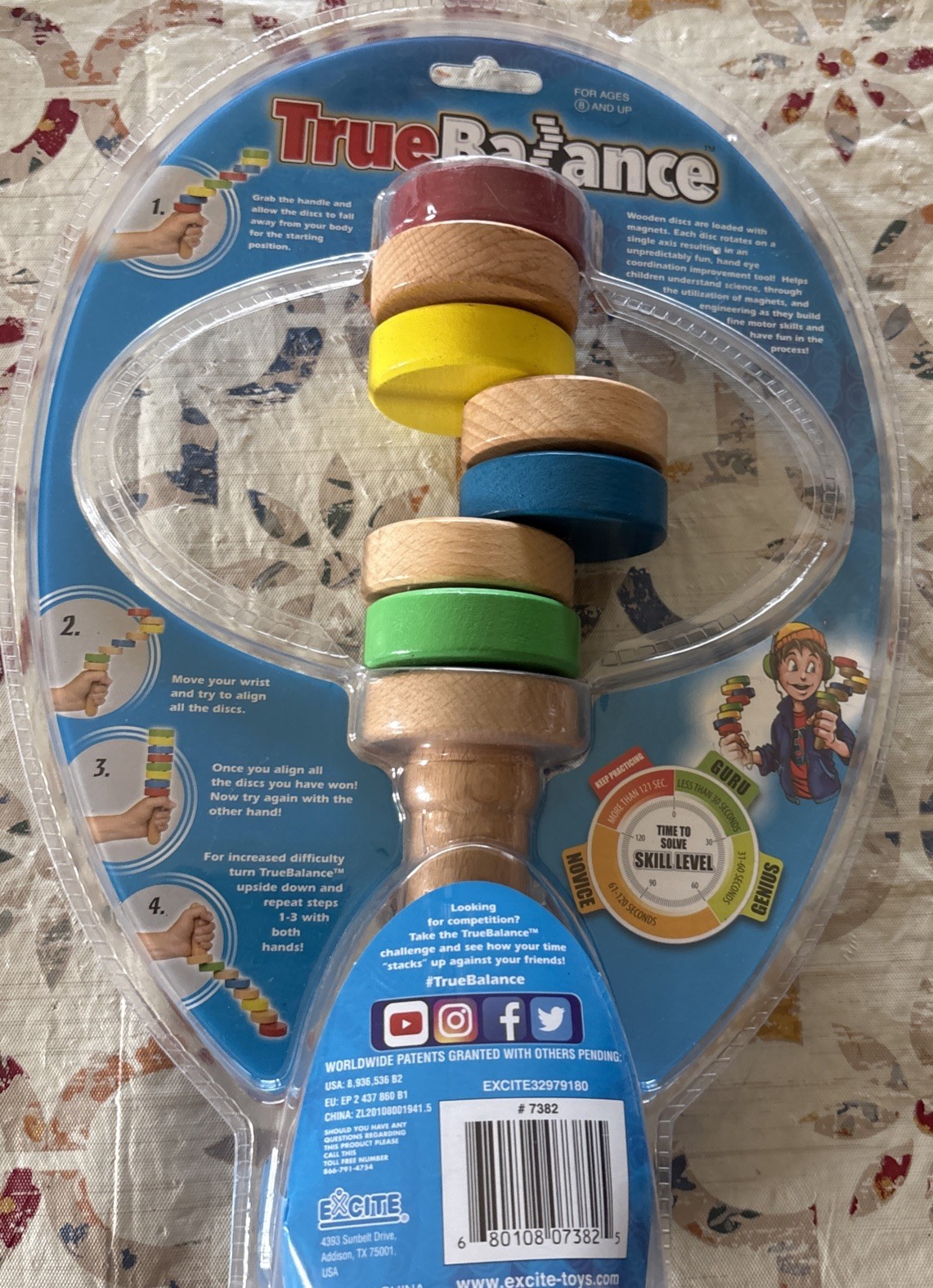 Hand held Wooden Toy Excite STEM Multi Motor Skill Game Toy NEW True Balance