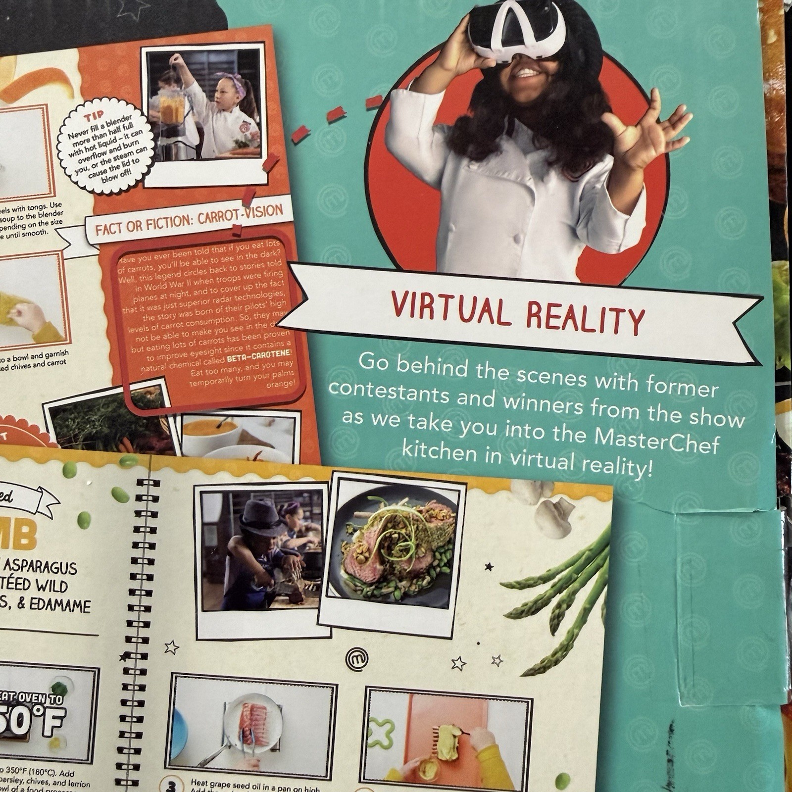 VR MasterChef Junior Cooking Kit & Recipe Book Virtual Reality Kids 21 Piece Set