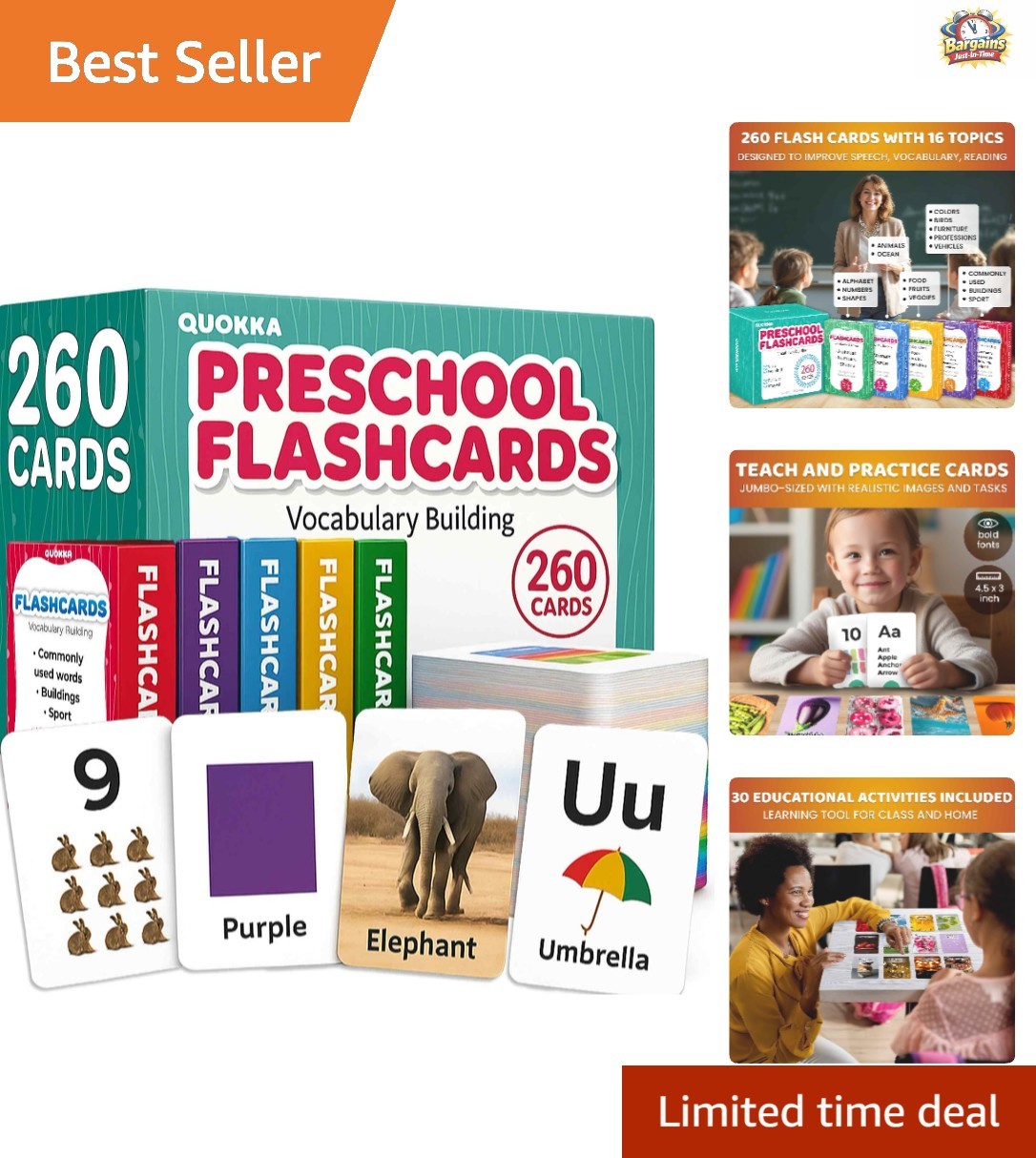 Interactive Flash Cards for Toddlers: 260 Educational Activities Included