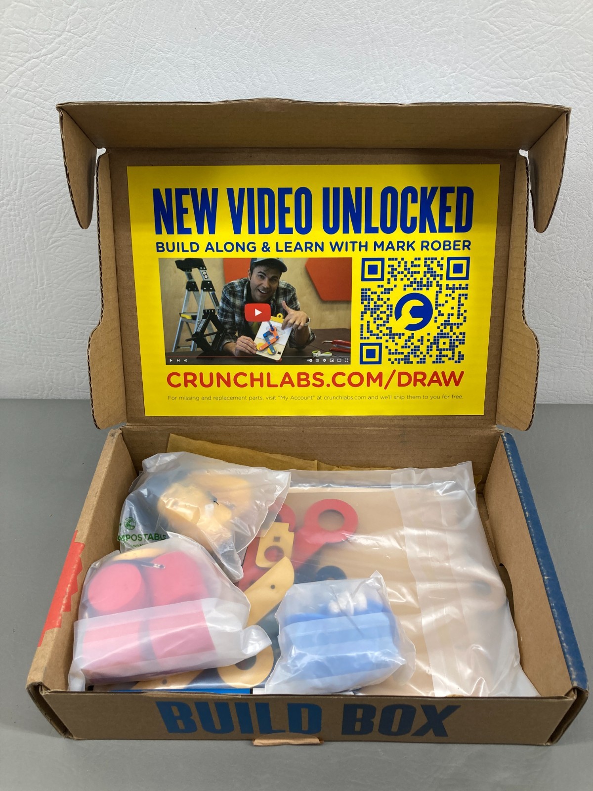 Crunch Labs by Mark Rober Drawing Machine Build Box NEW Open Box Sealed Contents