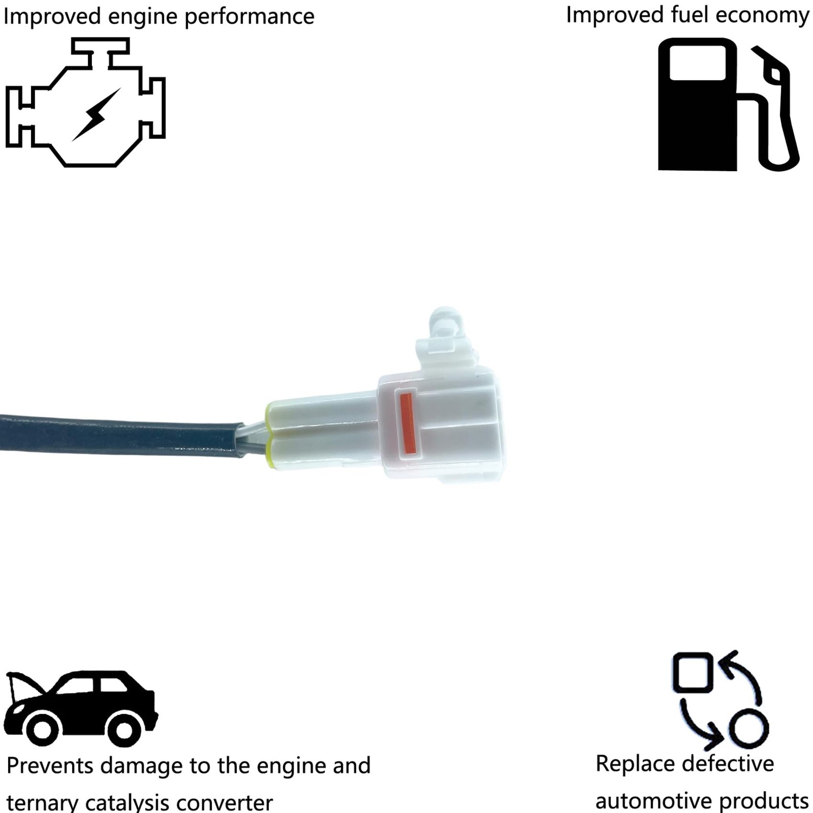 Dropwater Downstream Rear O2 Oxygen Sensor Compatible with Chevy 2003 Black