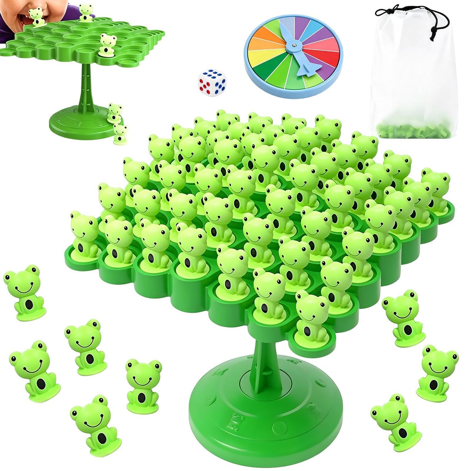 Fun Frog Balance Tree Children Montessori Math Toys Board Game Parent-Child