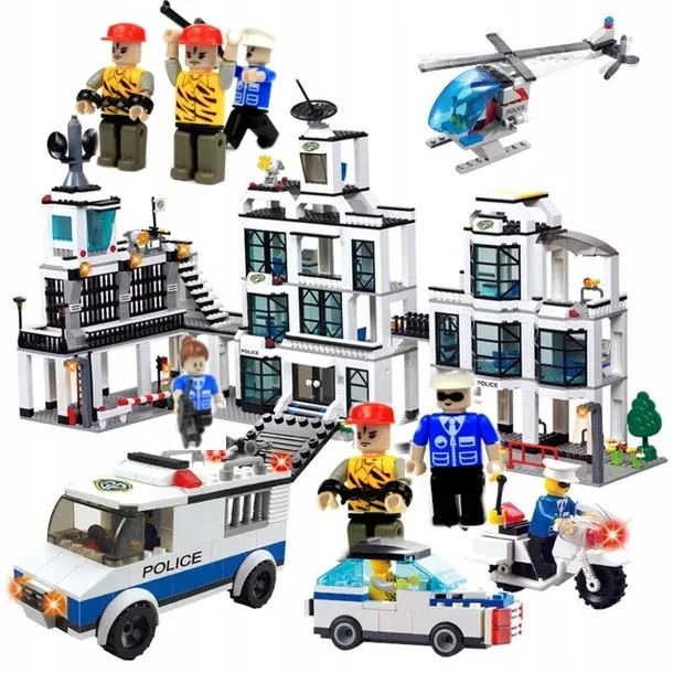 NEW Jubiux Police Public Order C9698A Kids Block Building Educational 3D Puzzle