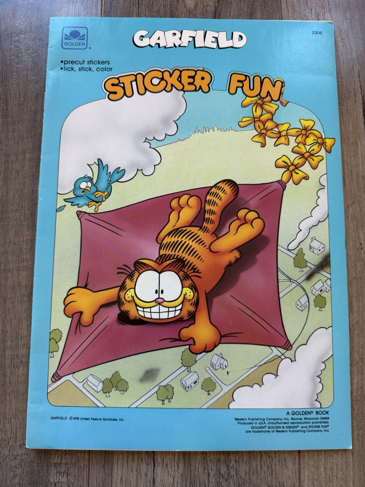 Golden GARFIELD Activity Book LOT Trace & Color Paint ‘N’ Marker With Water Cat