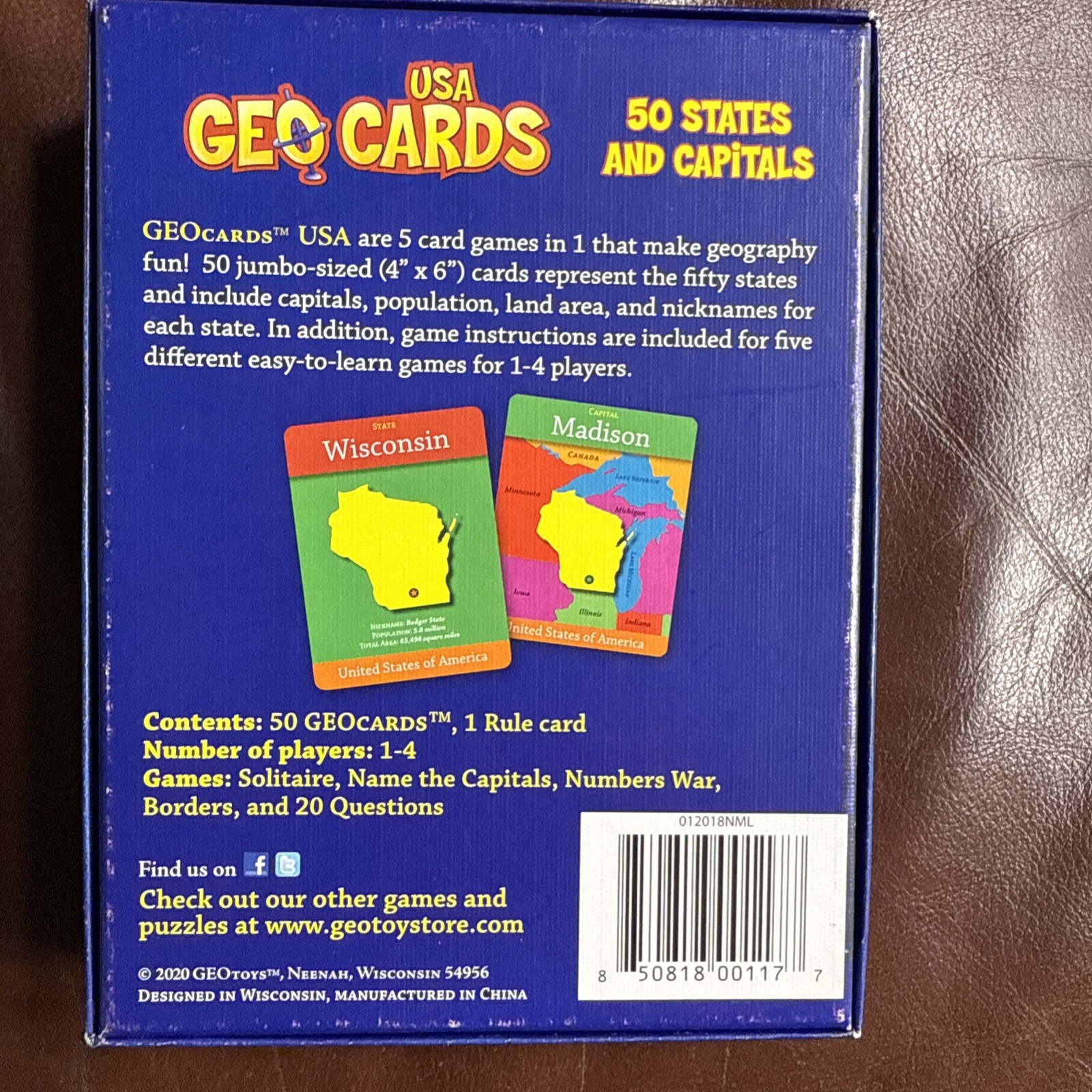 USA Geo Cards In Excellent Condition- Flashcards Or 5 Great Games- US Geography