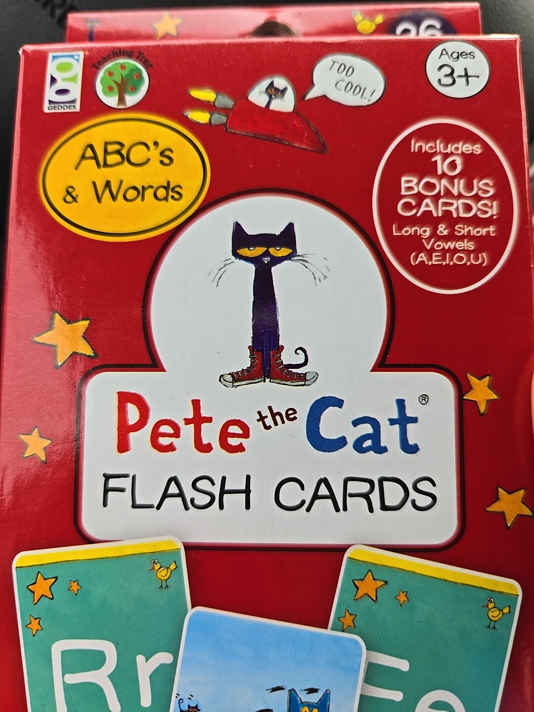 Pete the Cat ABC’s and Words Flash Cards – Ages 3+ – 36 Cards