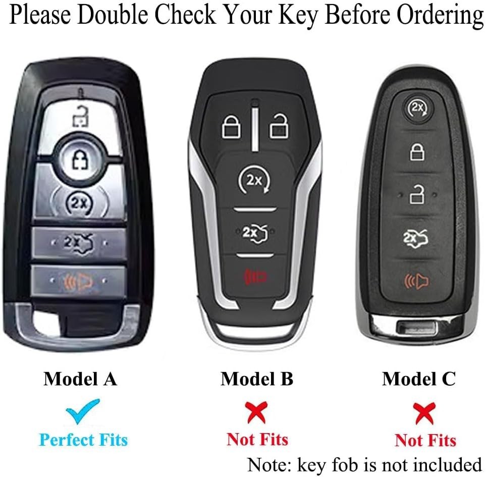 Key Fob Cover Case Keychain Compatible with Ford Explorer Edge Mustang Fusion…
