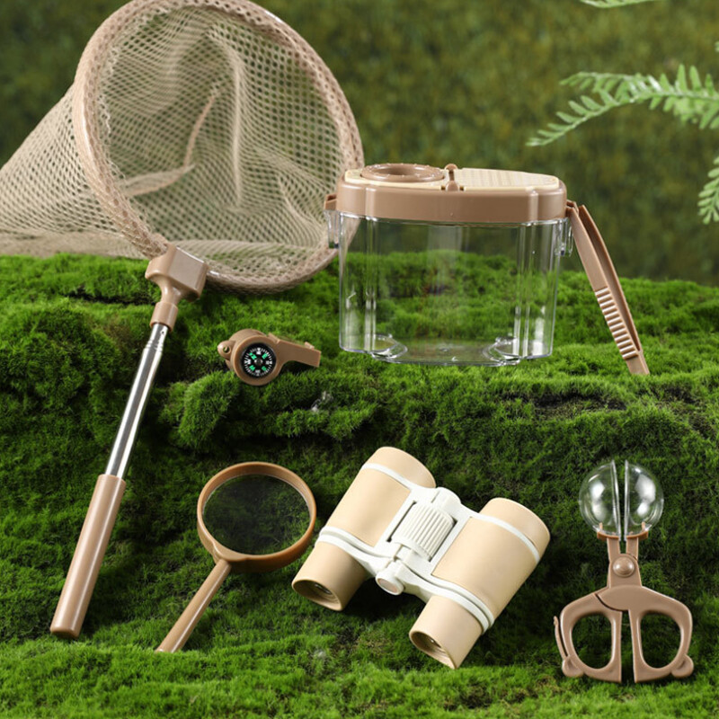 Bug Viewer Insect Box Double Magnifier Observer Kit Insect Catcher Cage Nature.
