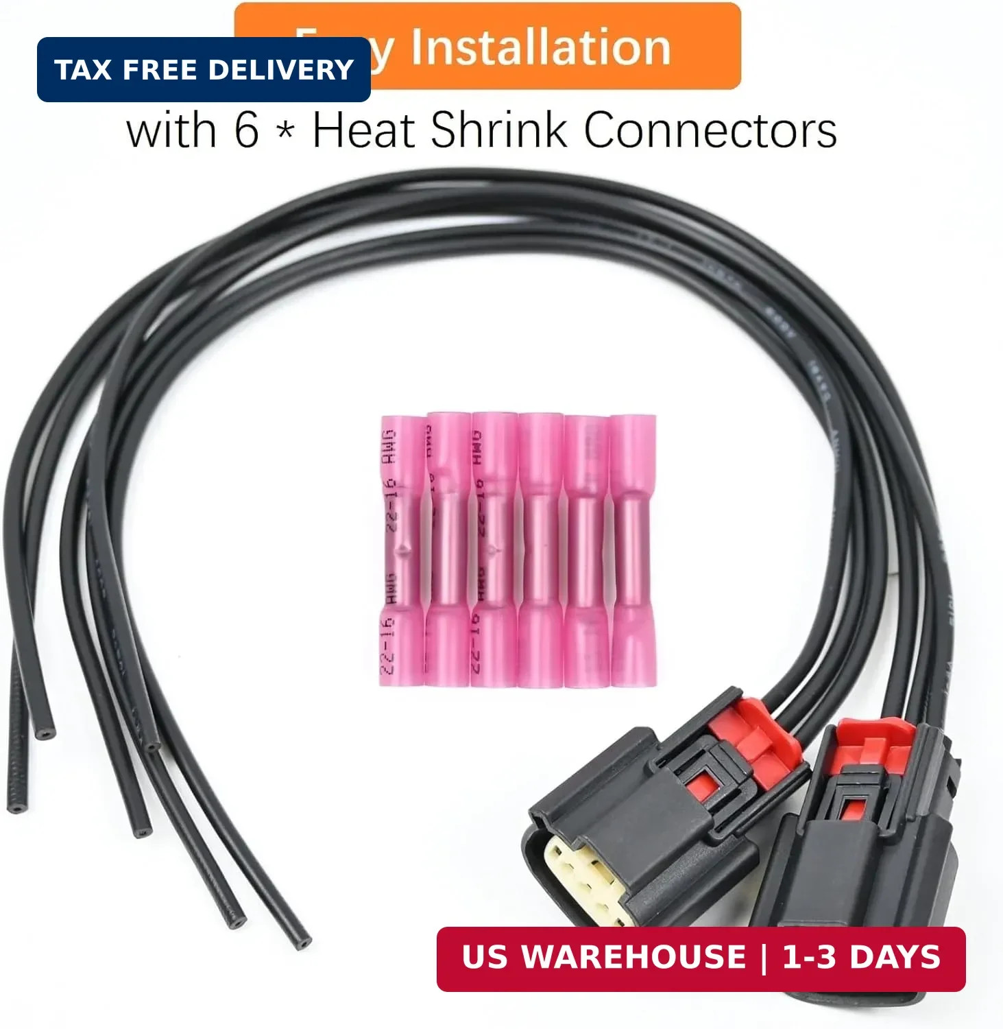 2Pcs Ignition Coil Connector Pigtail Harness 9U2Z14S411EA for Ford V6 V8 Flex fo