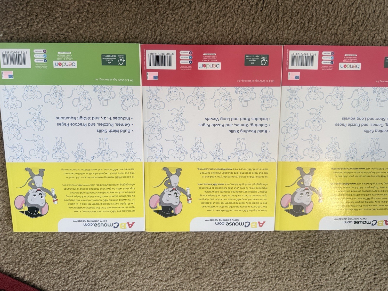 Bandon ABCmouse Phonics Writing Math Workbooks Ages 5-8 Kids Set 2020