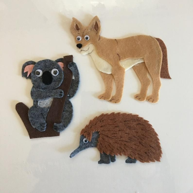 Australian Animals Sample Set for Felt /Flannel Board Play
