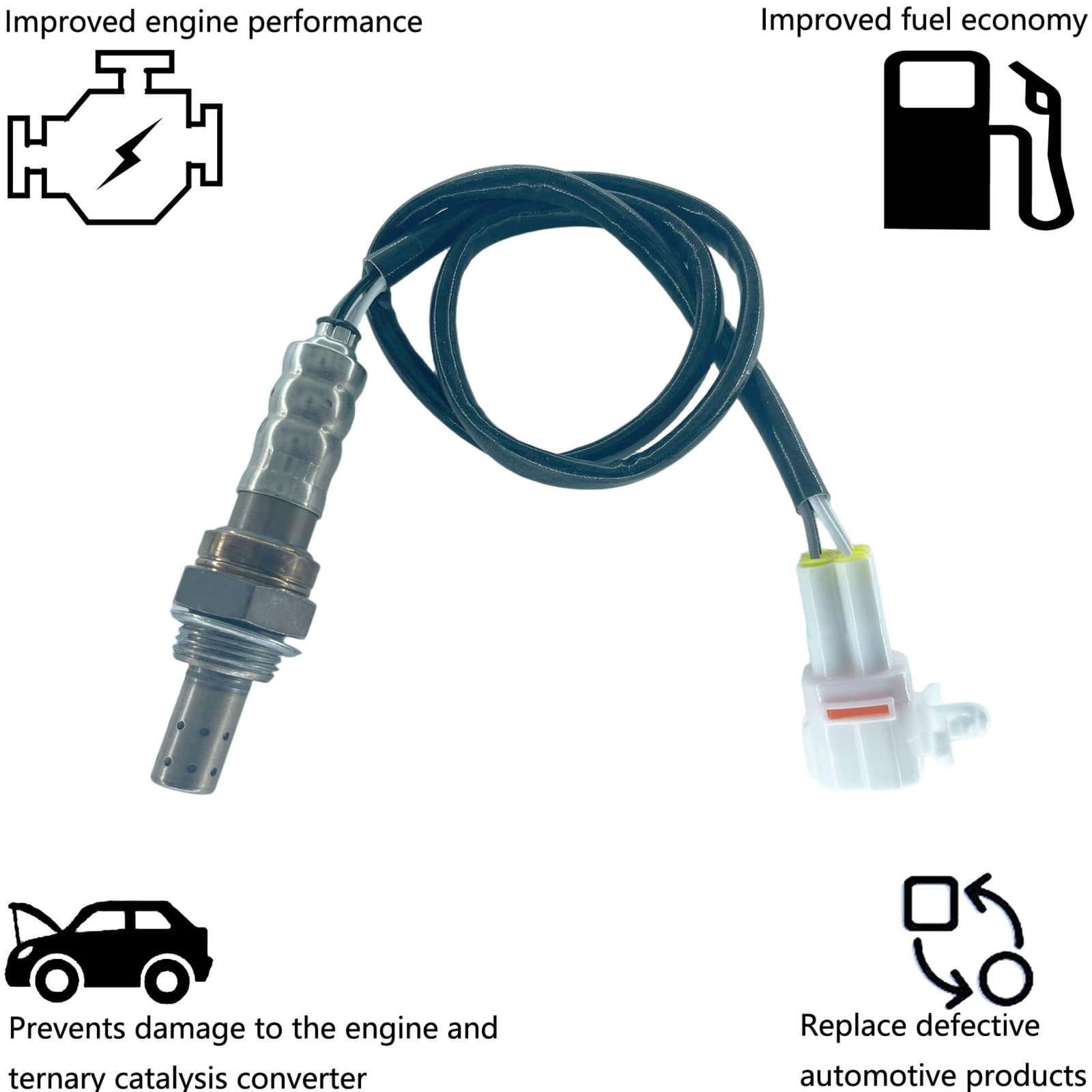 Dropwater Downstream Rear O2 Oxygen Sensor Compatible with Chevy 2003 Black