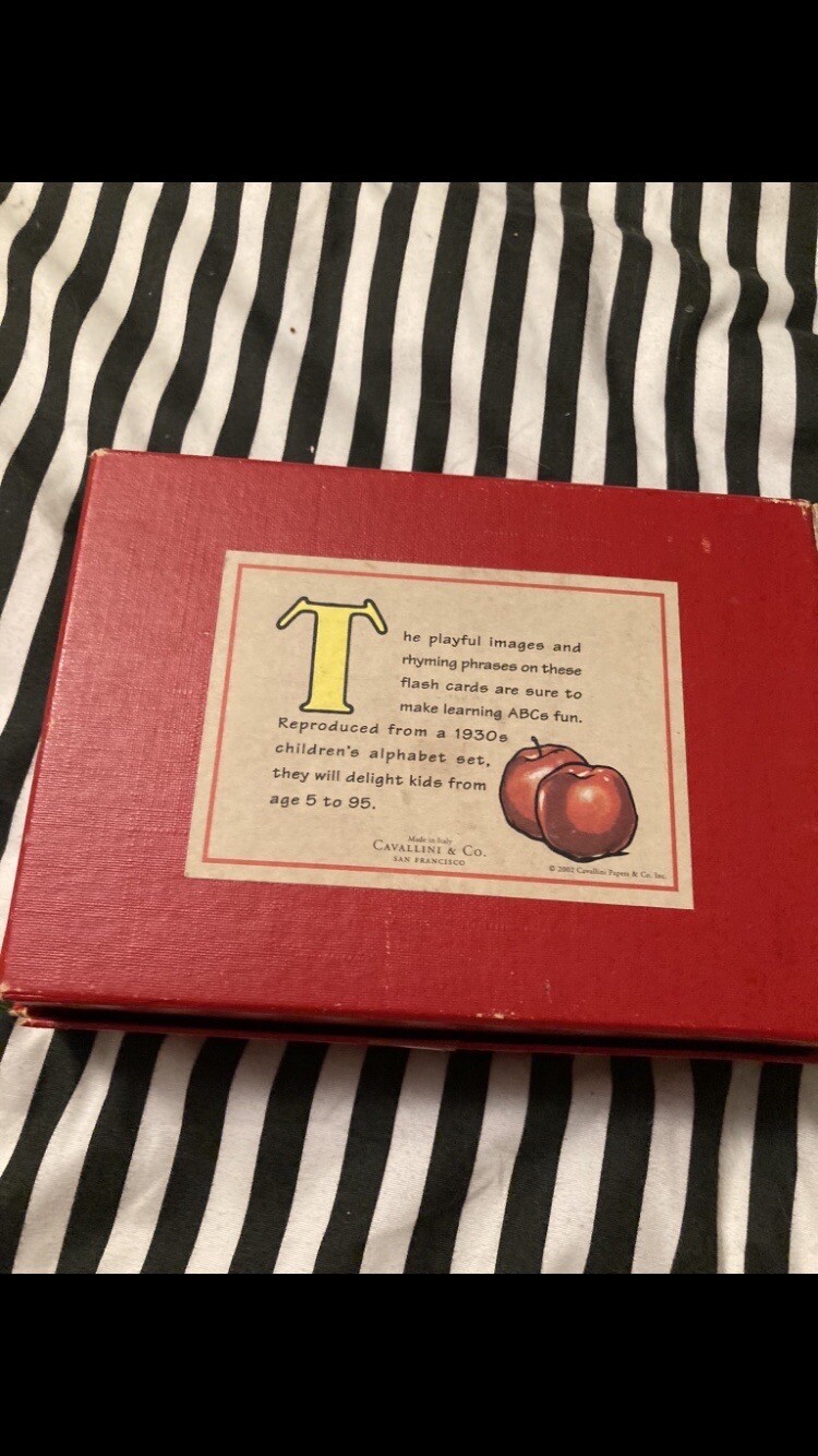 Cards Set Lot Alphabet Learning Vintage Cute Unique Rare Educational