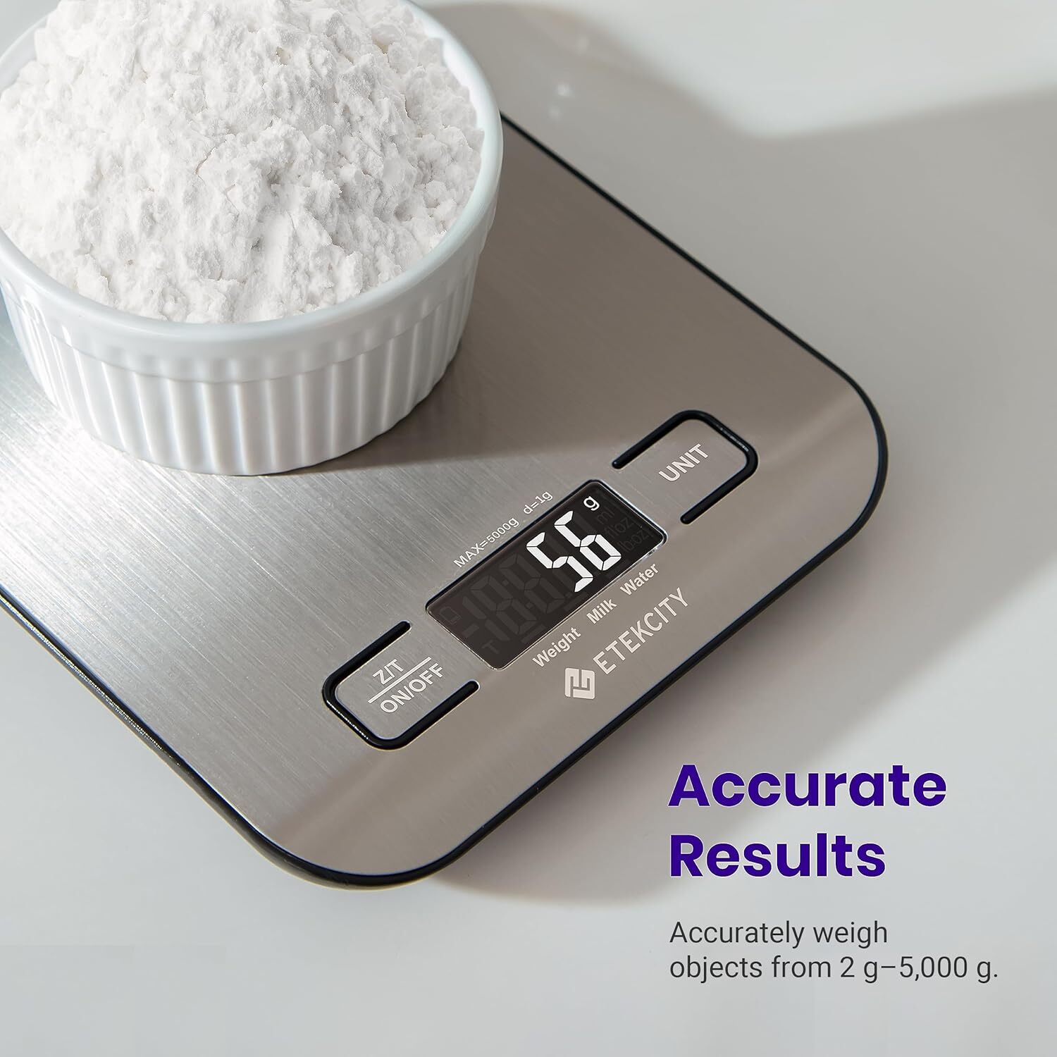 Food Kitchen Scale,Digital Grams and Ounces for Weight Loss,304 Stainless Steel
