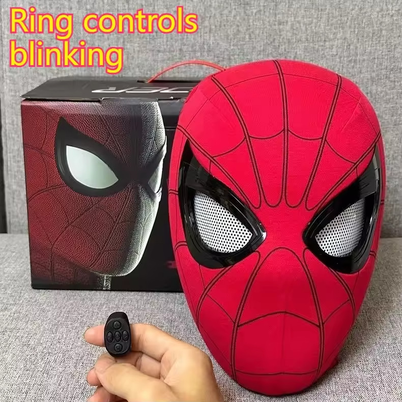 Popular Electric Spider Man Headband, Remote Control Flash USB Charging Glowing