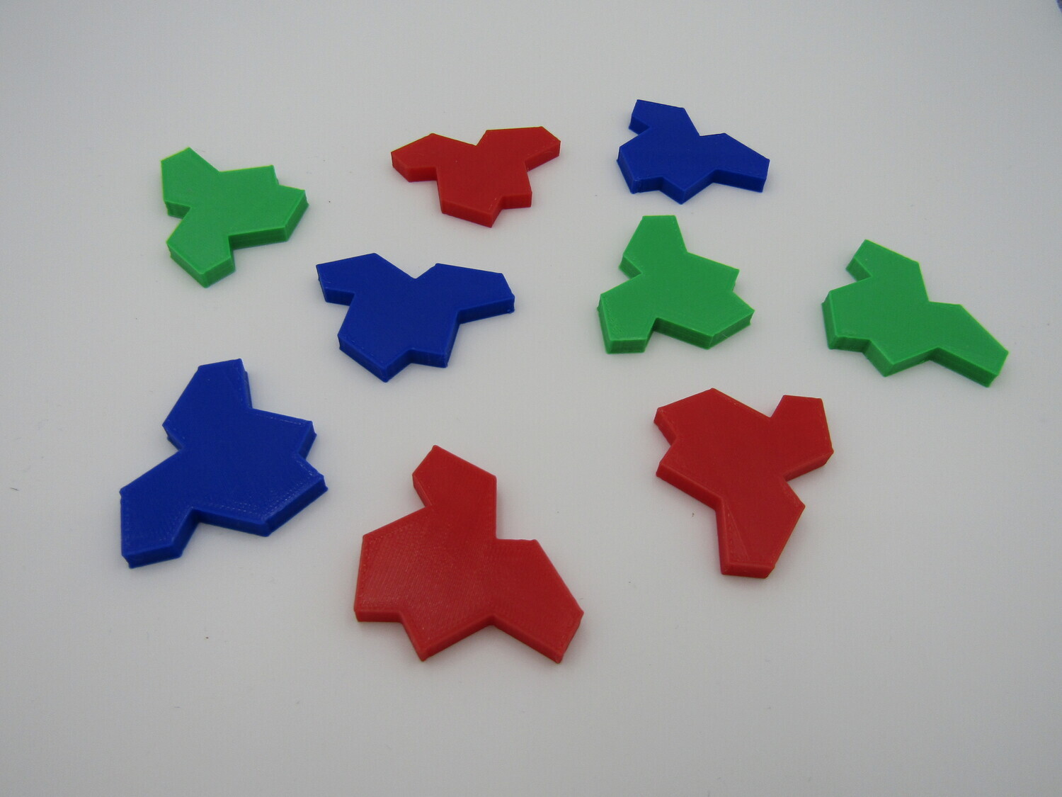 Einstein Tiles Tile Set Aperiodic Monotile Tiling Shape Math 9 PCS, PICK COLORS