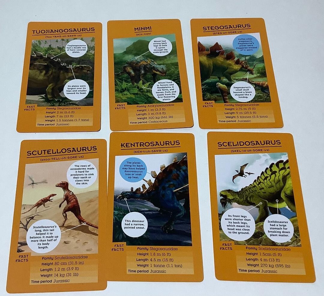 Set of 50 Dinosaur Information Travel Cards