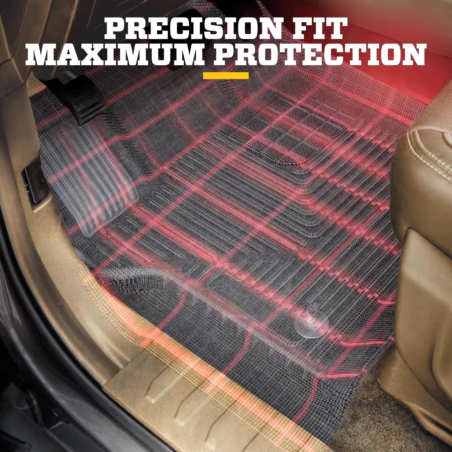 Weatherbeater Floor Mats Fits 2019-2023 Ford Ranger SUPERCAB ONLY 2nd Row 1-pc