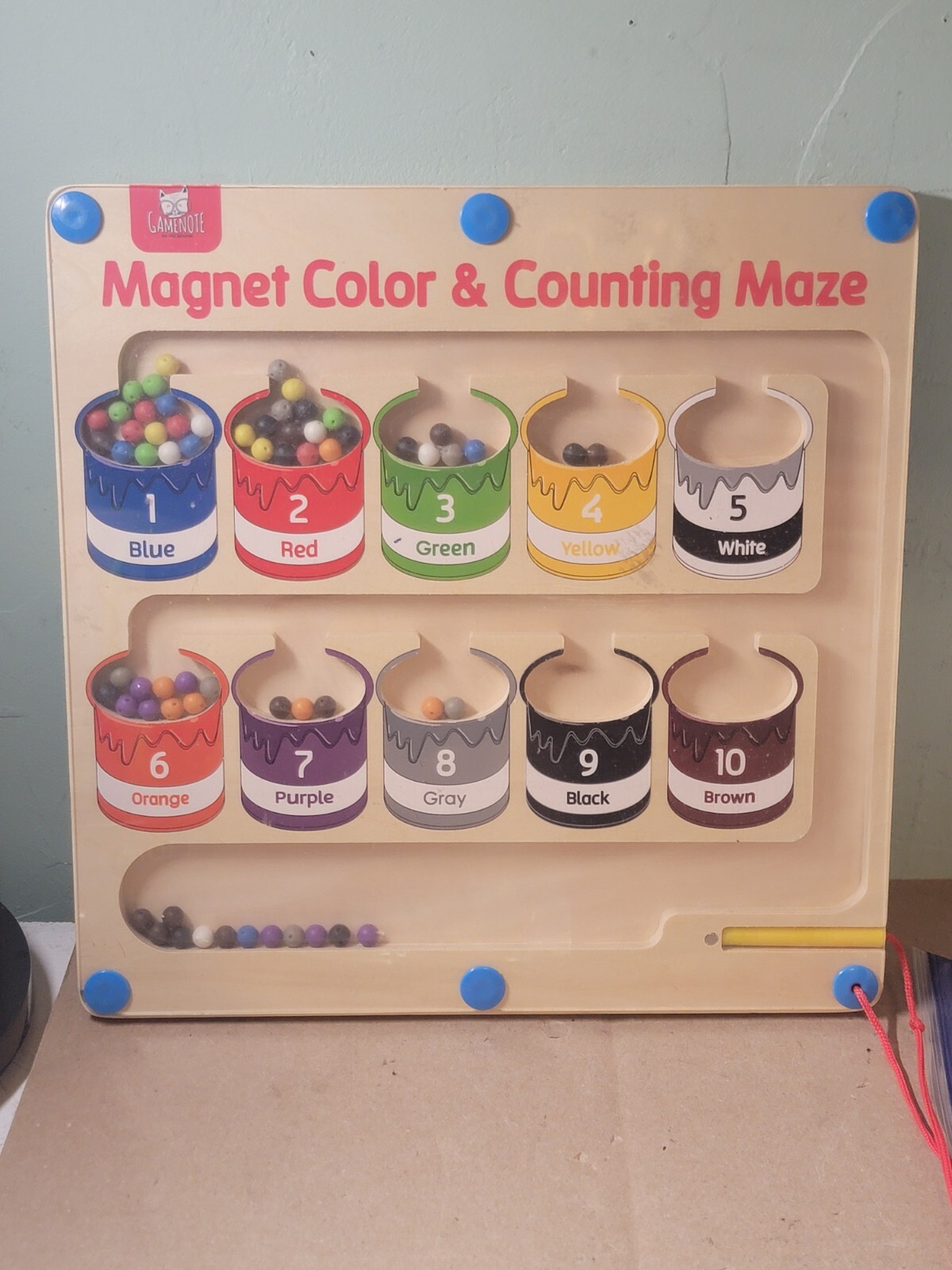 GAMENOTE Magnetic Color and Number Maze – Montessori Fine Motor Skills Toys