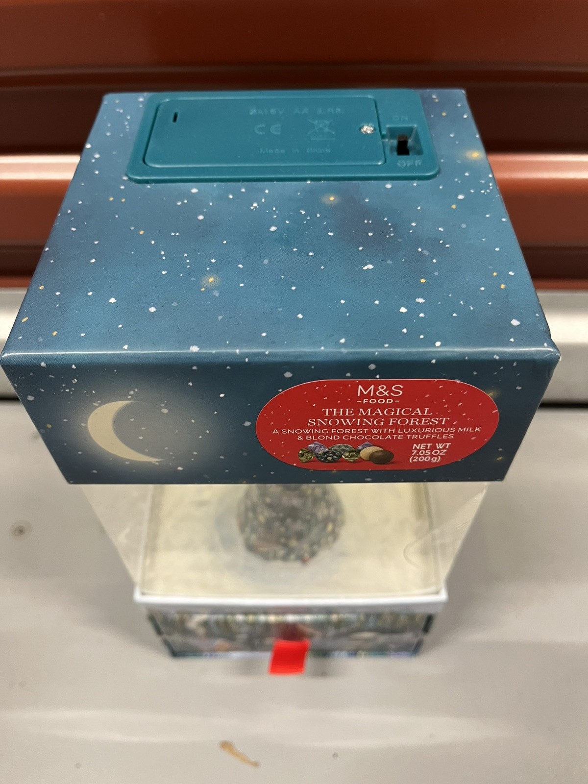 M&S The Magical Snowing Chocolate Forest Milk Truffle Light Up Box 200g