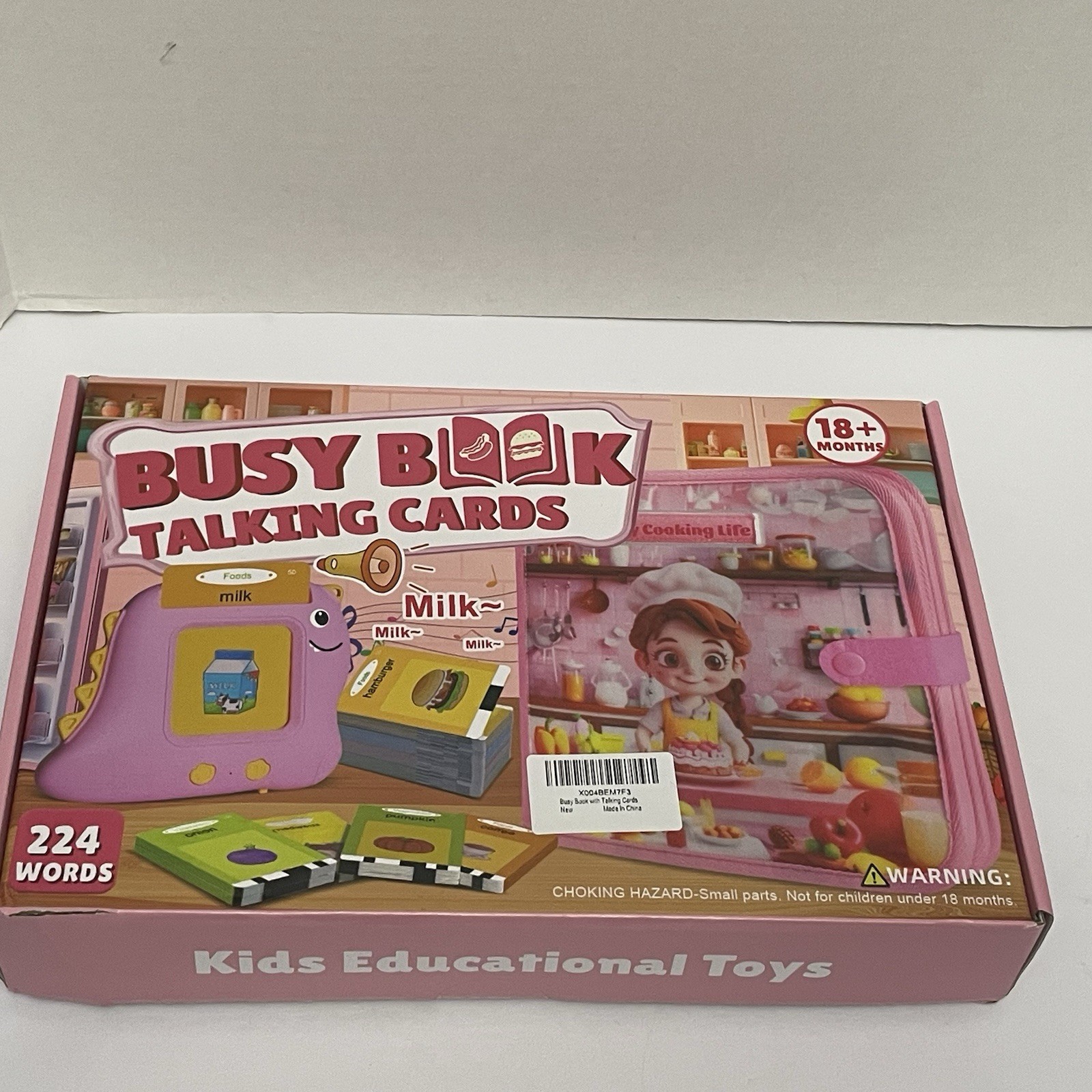 Cook Book with Talking Flash Cards 224 Sight Words Toddler Learning Toy A-13