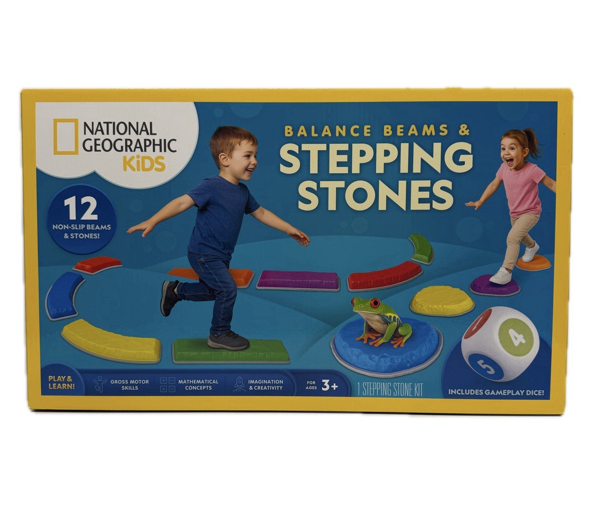 National Geographic Kids Stepping Stones & Balance Beams Set 12Pc Sensory Play