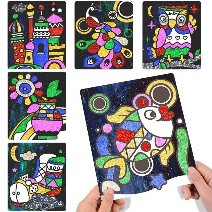 DIY Cartoon Magic Transfer Painting Crafts for Kids Arts and Crafts Toys Childre