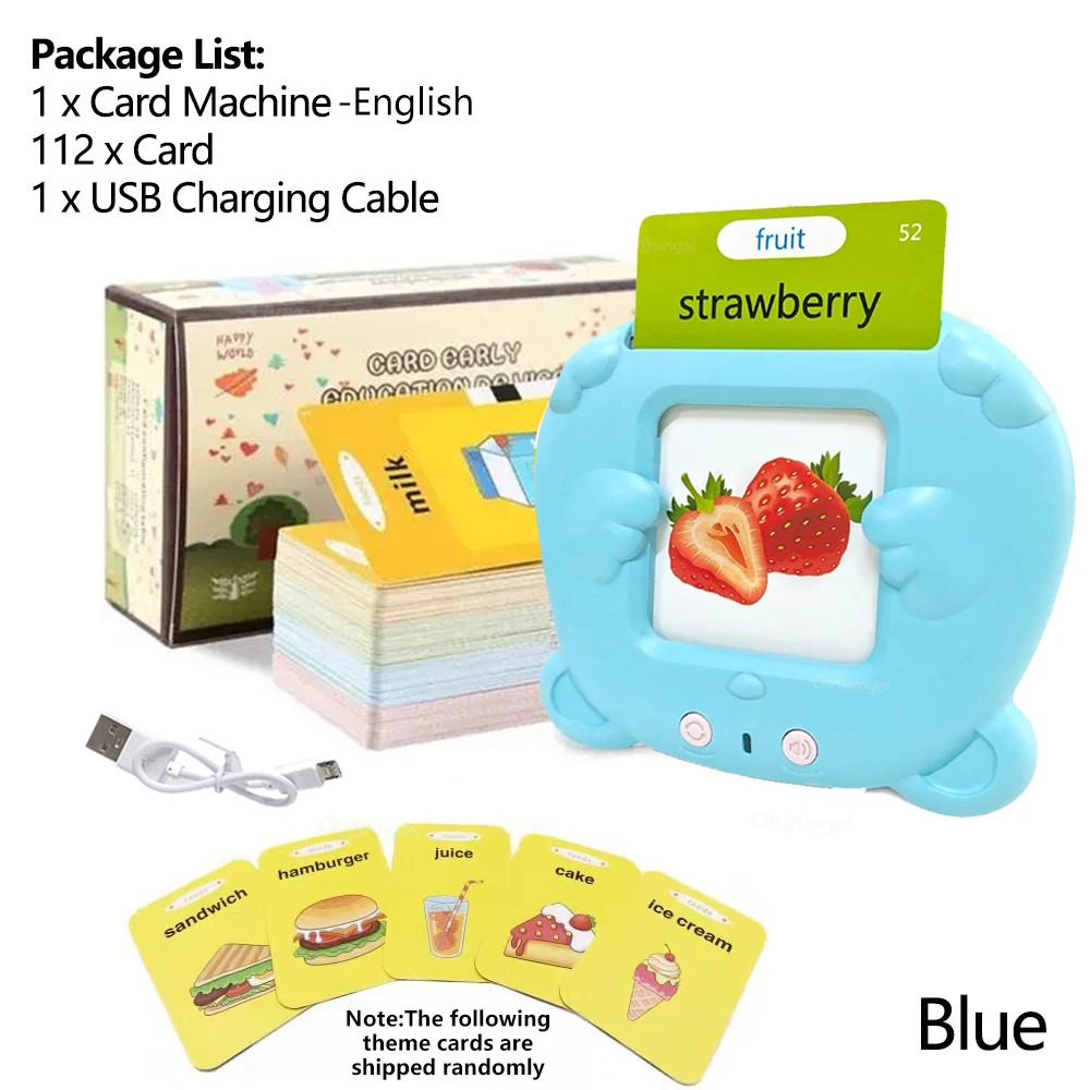 Talking Flash Cards for Kids Early Learning Educational Toy with Audio Sounds