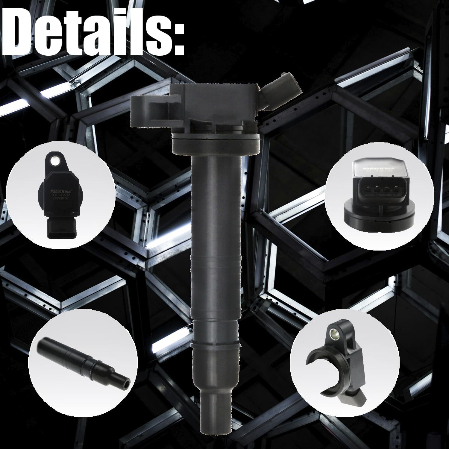 Ignition Coil Pack Set of 4 Compatible with IS F/IS500/LC500 2015-2023, XB