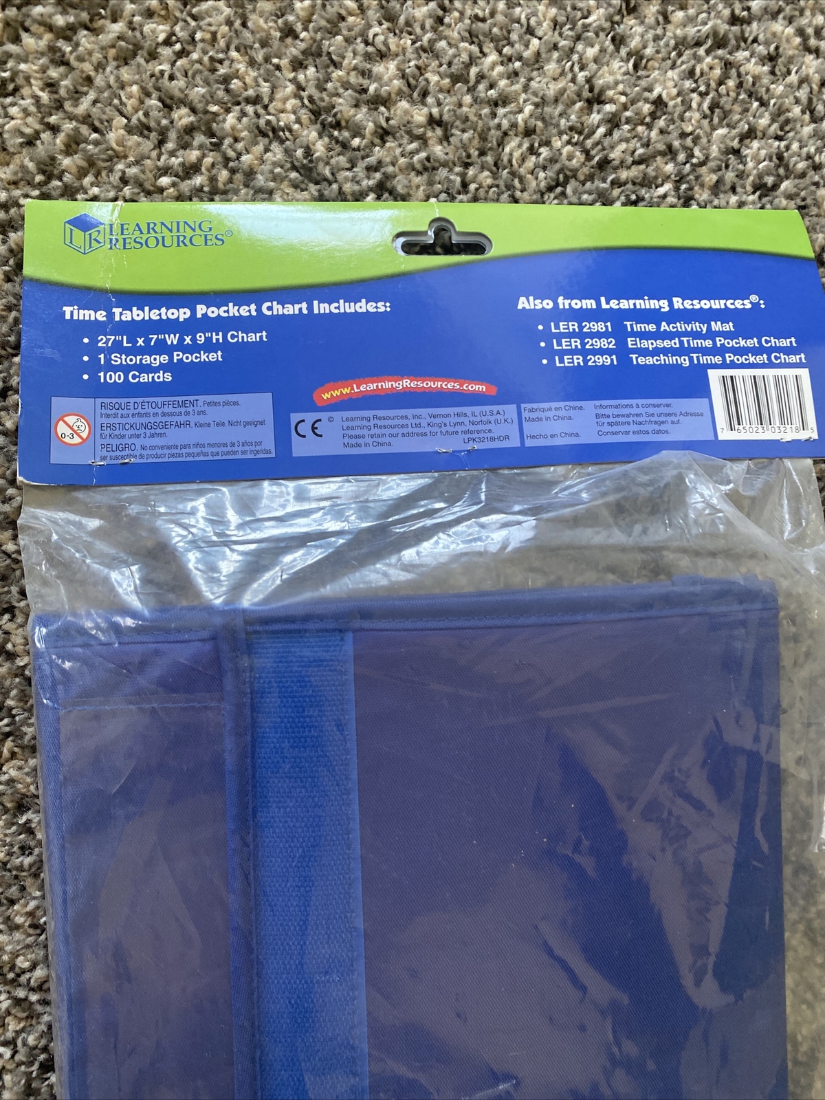 Learning resources Time Tabletop Pocket Chart