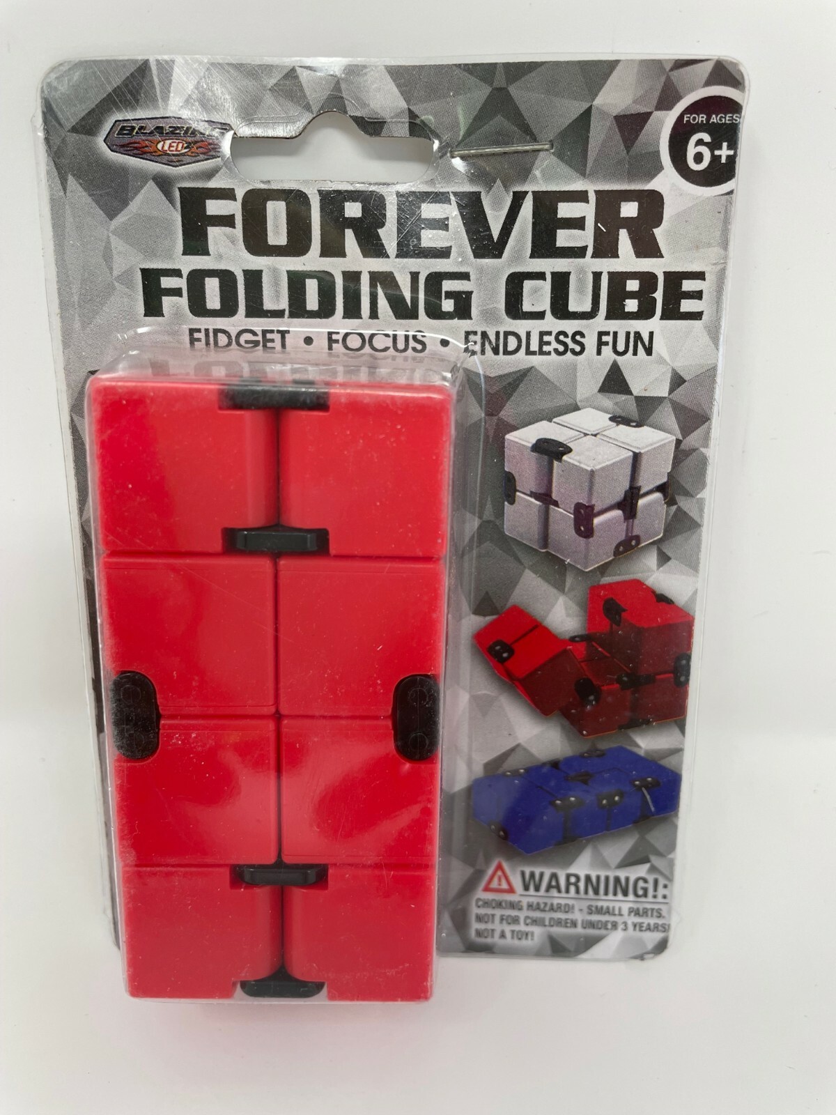 Fidget Forever Folding Cube Toy Stress Relief Anxiety ADHD Assorted Colors New