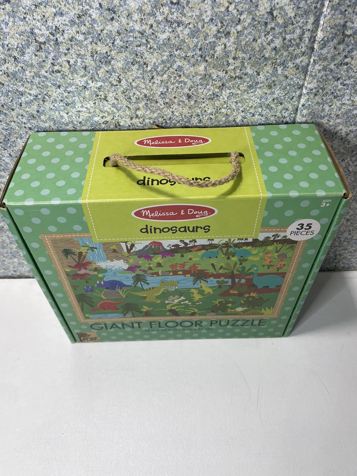 MELISSA & DOUG GIANT FLOOR PUZZLES: DINOSAURS 🦖🧩 36 Pieces EUC