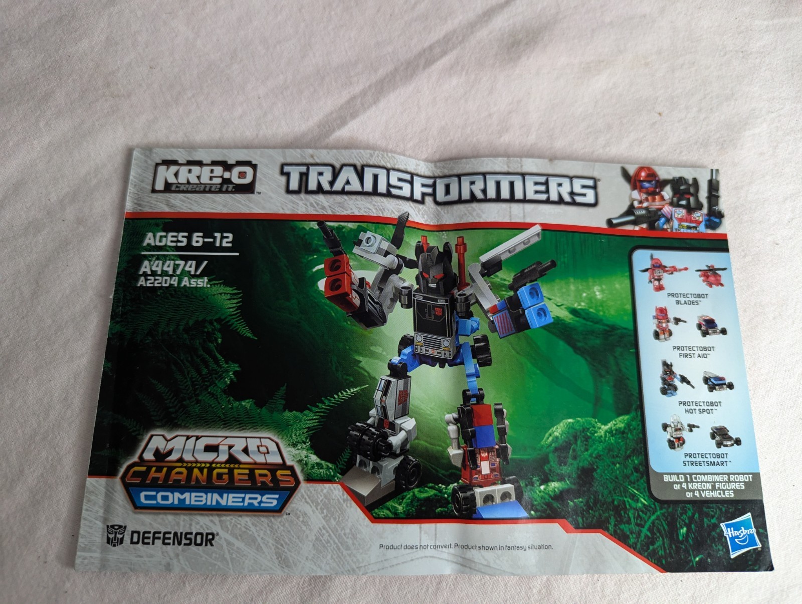 Kre-O create it Transformers A4474 instruction BOOKLET only Hasbro
