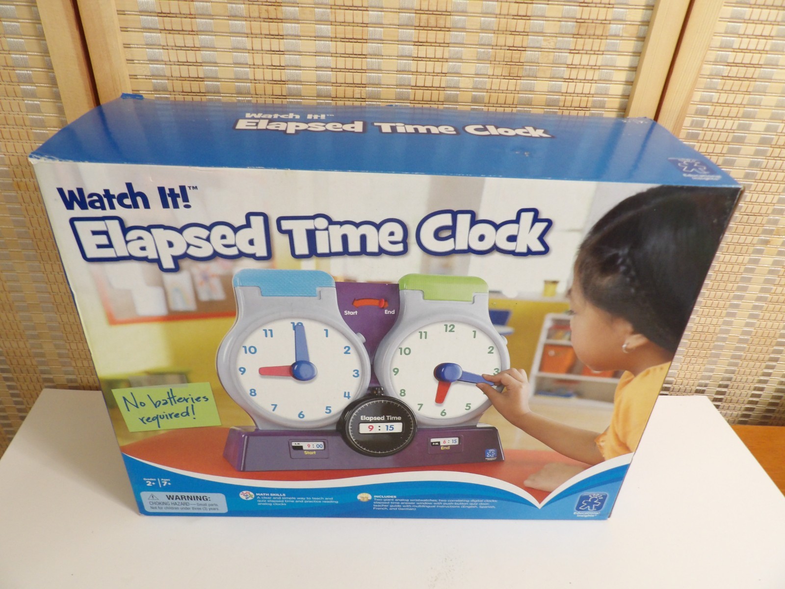 Educational Insights Watch It Elapsed Time Clock Homeschool Learning Tool