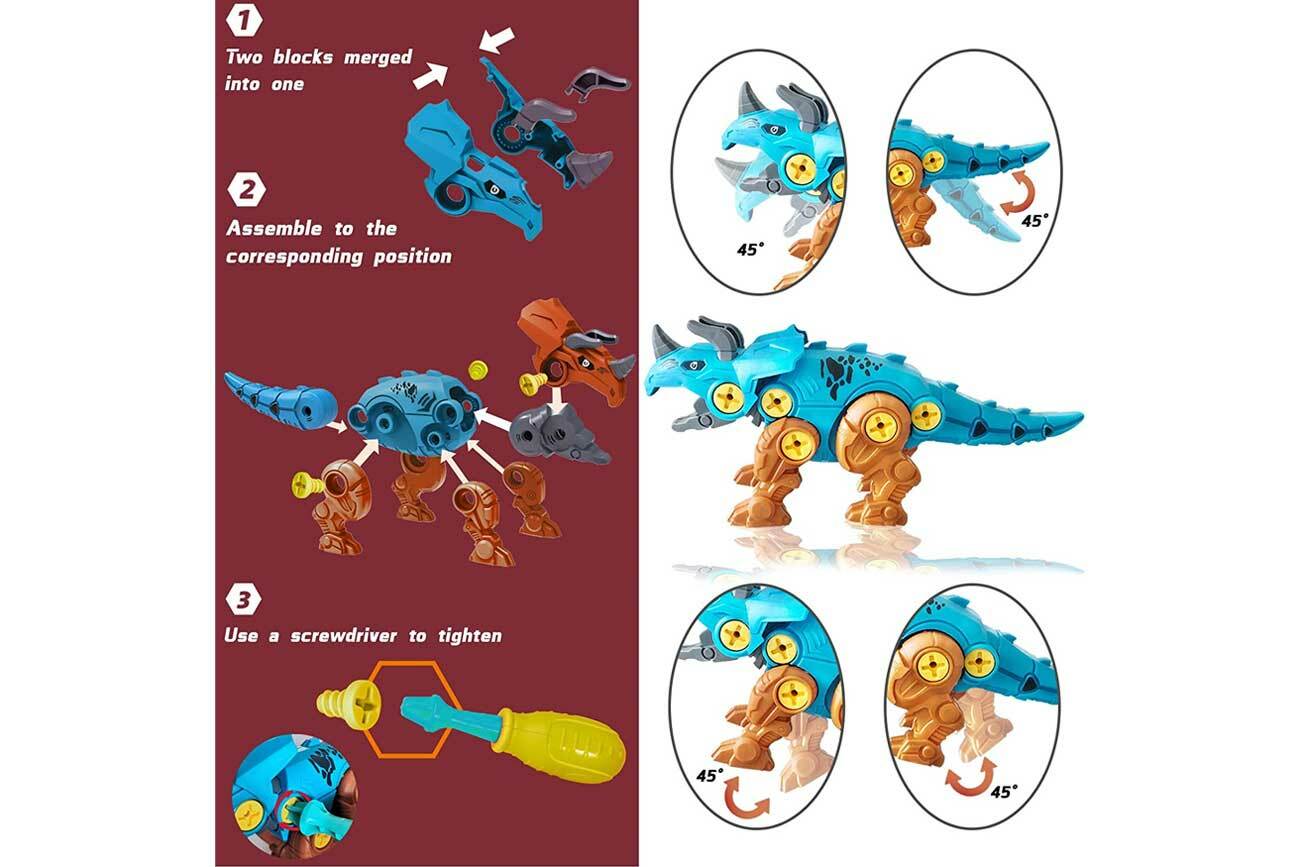 NEW Kids Toys Stem Dinosaur Toy Construction Building Toys Dino Easter Eggs