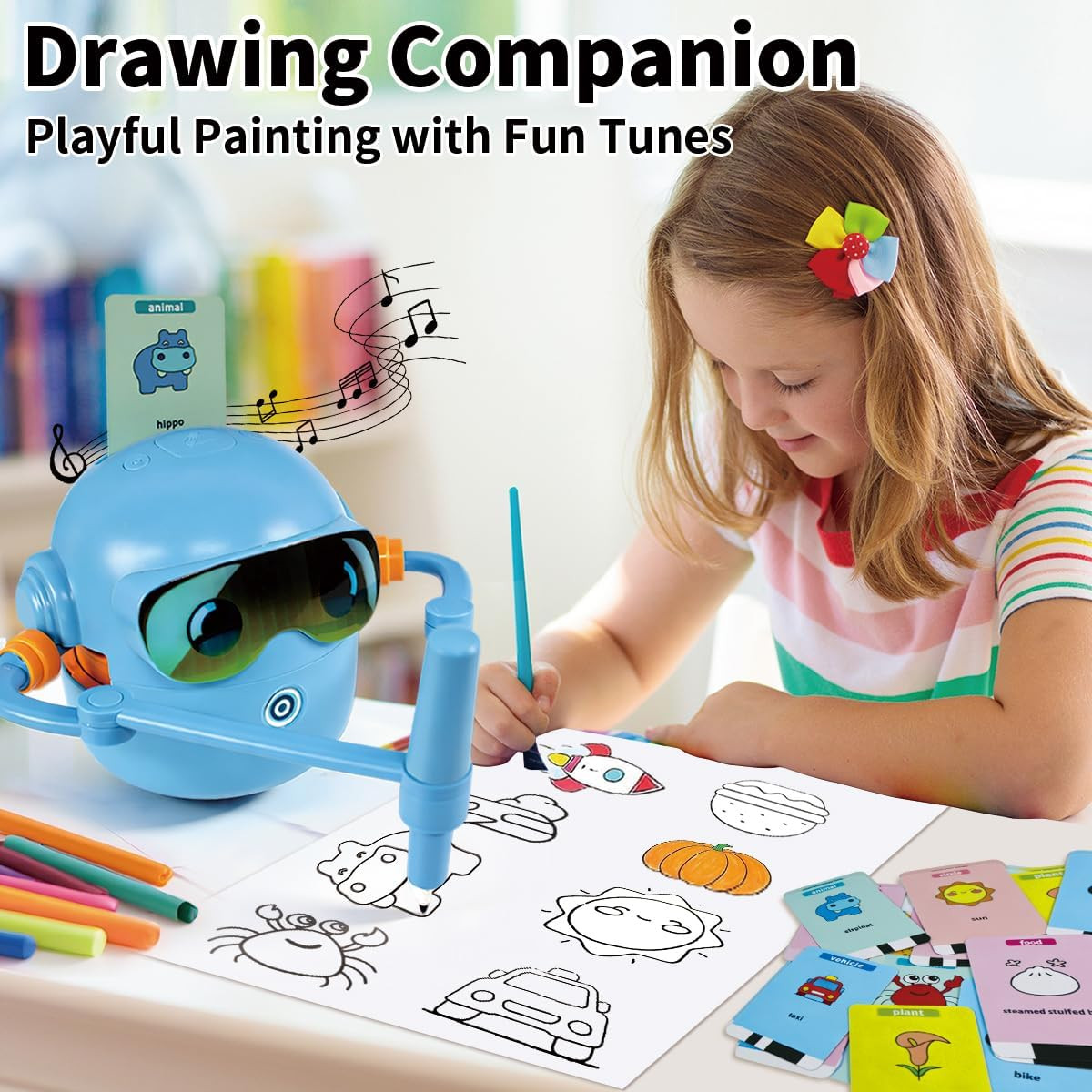 Drawing Robot for Kids, Smart Auto Drawing Machine with Cards, Educational Art R