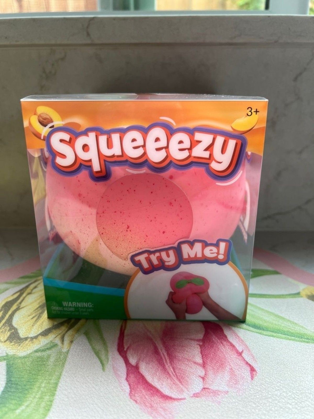 Squeezy Peach Squishy Stress Toy – Pink/Peach