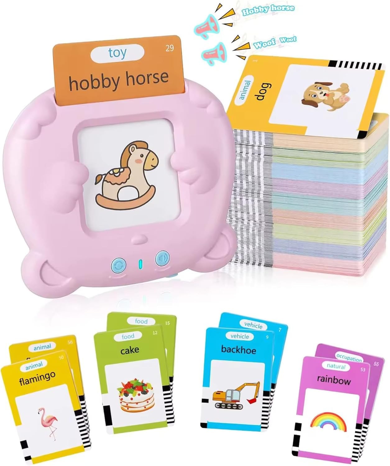 Kids Educational Learning Flashcard Reader, Educational Words Cards 224 Words