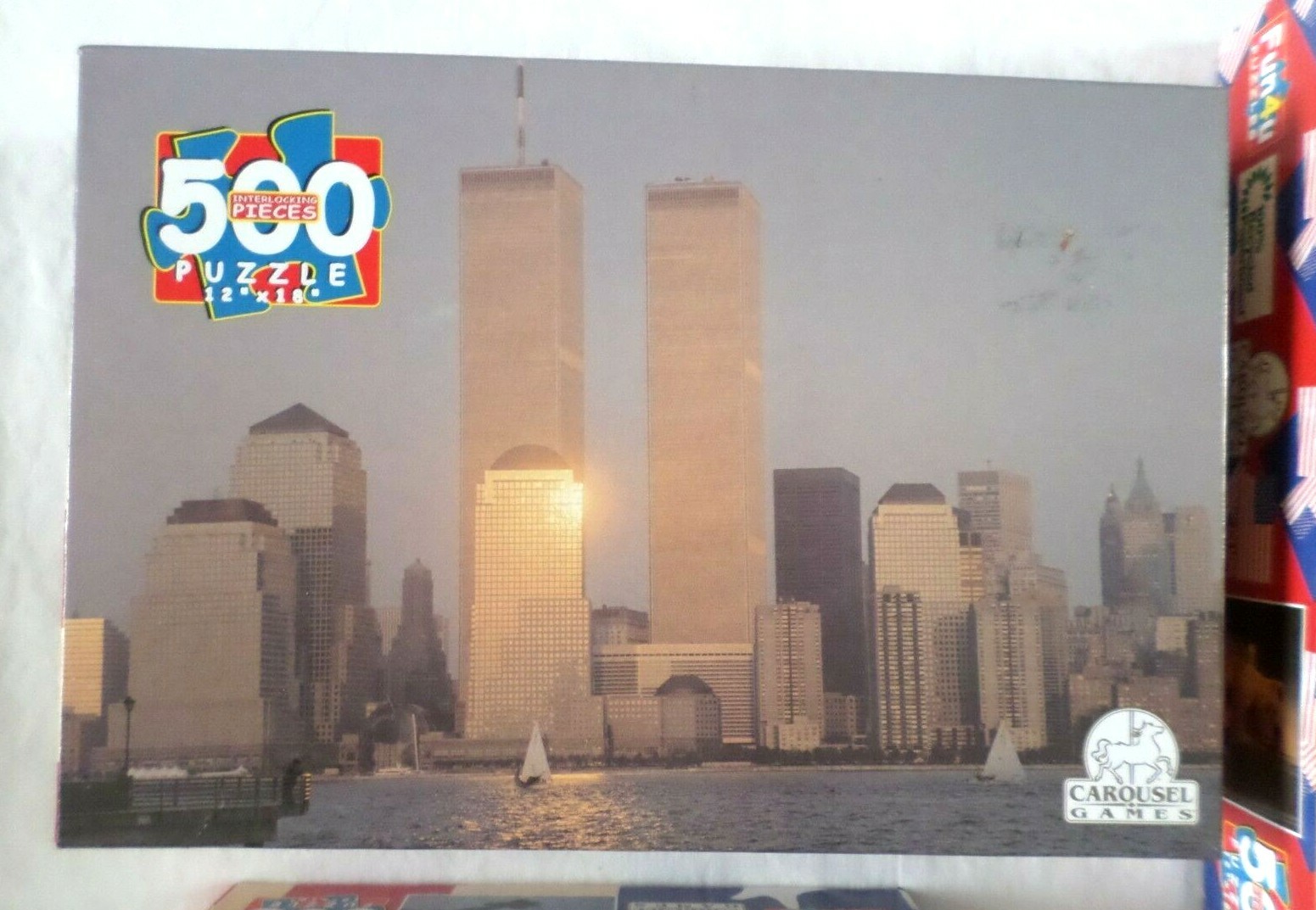 Vtg NEW Puzzles 500 pc U.S. Landmark Statue Liberty Lincoln Memorial Capitol Blg