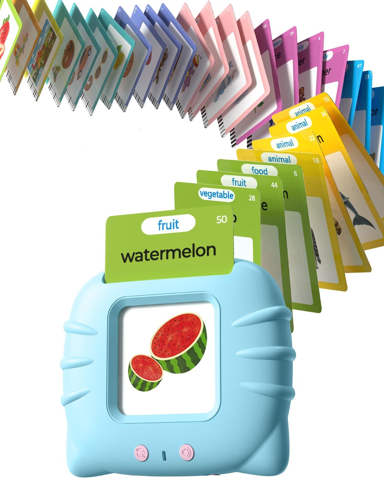 Talking Flash Cards for Toddlers 1-4 Years, Language Learning Toys, Montessori T