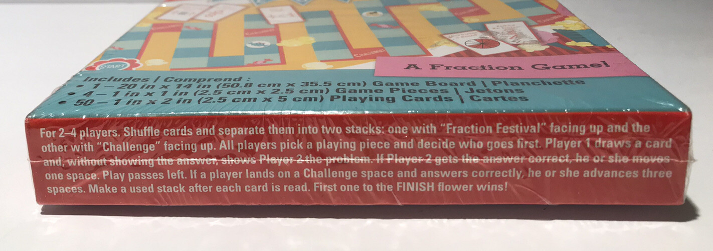 Learning Fraction Grades 3-4 Festival Fun & Learn Great Gift! New & Sealed